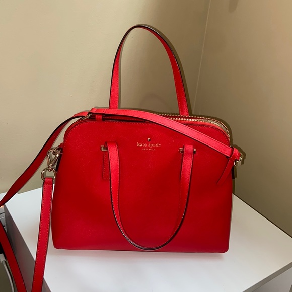 Authentic Kate Spade Red Leather Shoulder bag - Picture 1 of 10